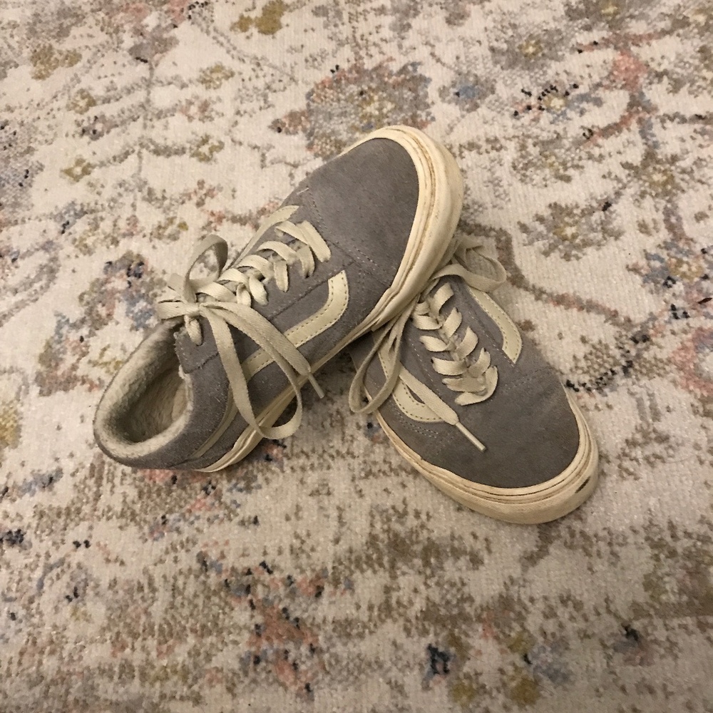 Vans gray and white sneakers